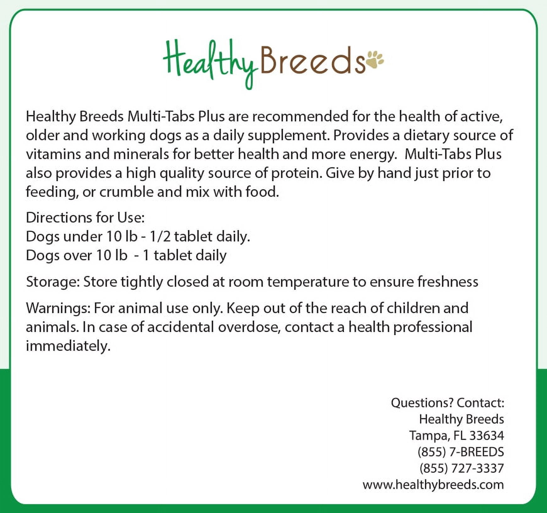 Healthy Breeds Dog Multi-Tab Vitamin and Mineral Supplement for Golden Retriever, 180 Chews