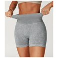 thumbnail image 3 of Pantalones cortos de entrenamiento for mujer, cintura alta, control de barriga, sin costuras, yoga, gimnasio, ciclismo, pantalones cortos activos, 3 of 7