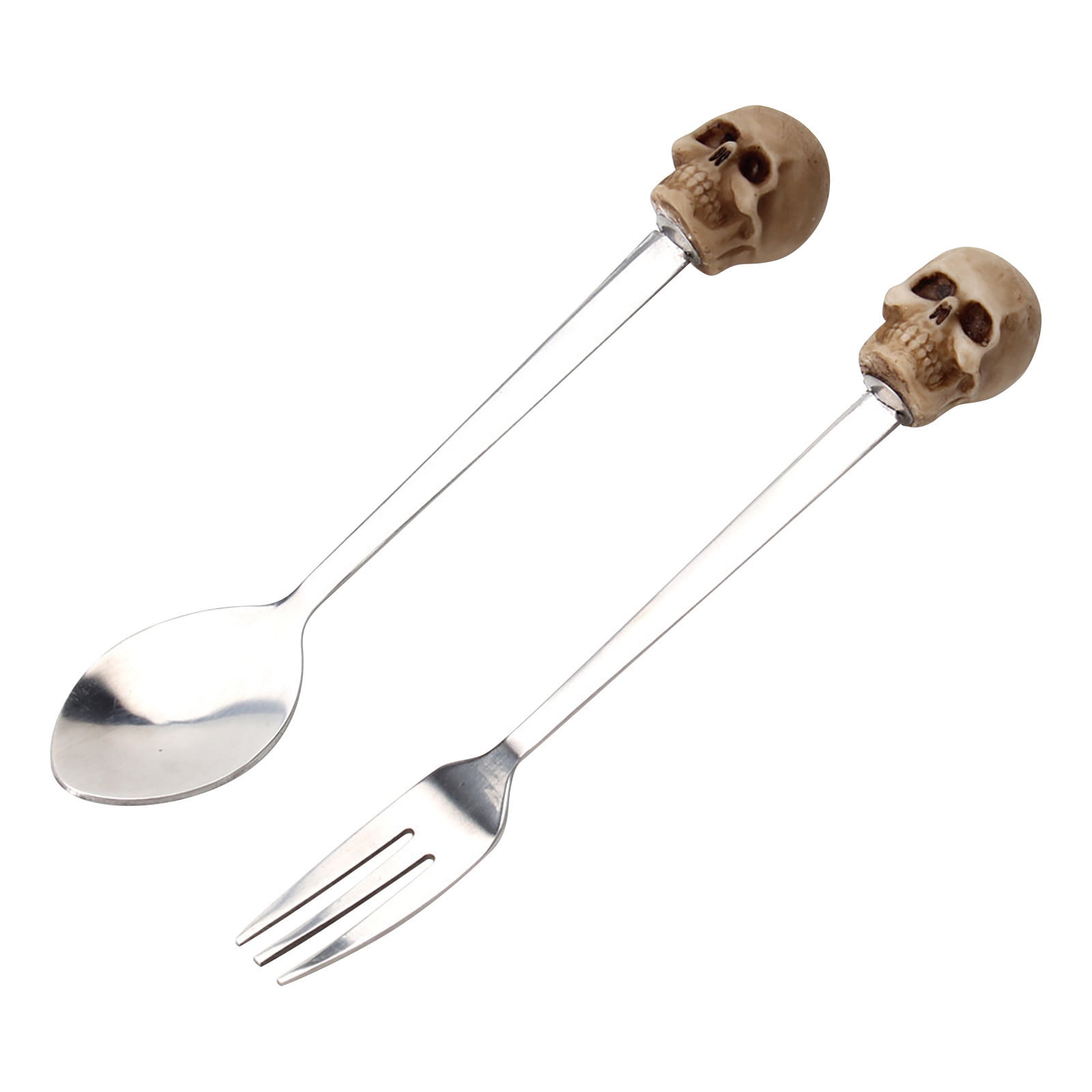 Fork Restaurant Skull Spoons Skeleton Hand Stainless Steel West Tableware 