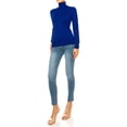 thumbnail image 2 of Women's Long Sleeve Turtleneck Semi Fitted Knitted Pullover Sweater Tops, 2 of 4