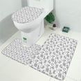 thumbnail image 2 of Black White Games Pattern White Patter Bathroom Rugs Sets 3 Piece,Toilet Cover Set,Absorbent Non Slip Bathroom Mats Sets with U-Shaped Contour Rug Toilet Rug Set, 2 of 5