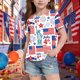 thumbnail image 4 of Odeerbi Chicos Niñas 4 de Julio Camiseta Manga Corta Día de La Independencia Camiseta Gráfica, 4 of 6
