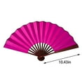 thumbnail image 3 of Under $1 Folding Fan, Traditional Red Bone Folding Fan for Diy Art & Calligraphy, Premium Fabric Hand Painted Blank Fan, Dance Prop, Handheld Fan, Multi-Color, by Goohae, 3 of 5