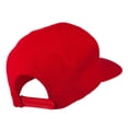 thumbnail image 4 of Smile Face Emoticon Embroidered Snapback Cap - Red OSFM, 4 of 5