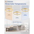 thumbnail image 2 of Ventilador de Techo ZMISHIBO 20" LED Dorado 6 Velocidades con Control Remoto 120V, 2 of 7