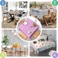 thumbnail image 4 of Square Tablecloth, Waterproof Polyester Table Cover, Wrinkle Resistant & Washable Fabric for Dining, Kitchen, Picnic, 52x52in(132x132cm), Liquid & Marble Print, 4 of 6
