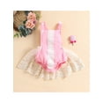 thumbnail image 2 of Chollius Toddler Baby Girls Sweet Romper Dress Lace Patchwork Mesh Sleeveless Suspender Newborn Jumpsuit, 2 of 9
