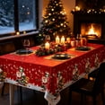 thumbnail image 2 of SLYNSHome Tablecloth For Christmas,Santa Claus Aluminum Foil Waterproof And Oilproof Xmas Table Cover, Holiday Party Decorations 137X183cm, 2 of 6