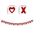 thumbnail image 2 of Valentine's Day Party Decorations Heart-Shaped Garland Set Cutout Heart Streamers for Romantic Night Party Backdrop Photo Props Supplies Red, 2 of 5