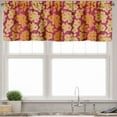 thumbnail image 3 of Ambesonne Ombre Valance & Curtain, Hibiscus Flower Silhouette, 55"x45", Raspberry Sand Brown, 3 of 7