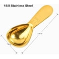 thumbnail image 2 of 4 Pieces Coffee Scoop Stainless Steel Coffee Scoops Short Handle Tablespoon Measuring Spoons for Coffee Tea Sugar Flour (Golden), 2 of 12