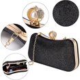thumbnail image 4 of Bolso de mano elegante TANGJMXG bolso de noche Negro 20x11x5cm, 4 of 5