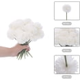thumbnail image 3 of 20Pcs Fake White Silk Flowers Artificial Chrysanthemums Flowers Ball Flowers Fake Mums Flowers for Spring Home Decor Dining Table Core Bouquets Wedding Party DIY Decoration (White), 3 of 14