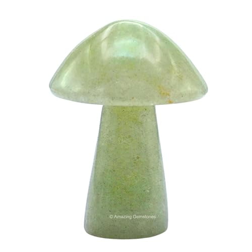 Light Green Aventurine Crystal Mushroom Decor