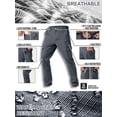 thumbnail image 3 of Men's Cargo Work Pants Stretch Lightweight Tactical Pants 31" Water Resistant Hiking Ripstop Pants with Multi Pockets Outdoor Apparel grey 32, 3 of 7