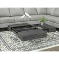 thumbnail image 2 of Coffee Table with 3 side storage, Grey, 2 of 3