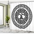 thumbnail image 5 of Ambesonne Celtic Shower Curtain, Native Tree of Life Art, 69"Wx70"L, Black White, 5 of 5