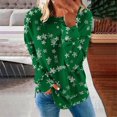 thumbnail image 1 of Sudadera con capucha KIHOUT navideña de talla grande para mujer, informal, de cuello redondo, manga larga, estampada, a la moda, sin capucha, 1 of 5