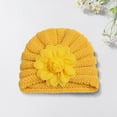 thumbnail image 2 of Splozh Baby Turban Hat with Bow Headband Baby Girls Turban Hats Cute Bow Caps Cute Headwraps for Toddlers Yellow,One Size, 2 of 3