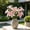 Pink, variant on Artificial Lilys and Baby’s Breath Bouquet Faux Silk Flowers Plastic Decorative Wedding Bouquet Home Decor Party Centerpiece Bridal Shower Event Arrangement Floral Supplies Elegant Table Decoration