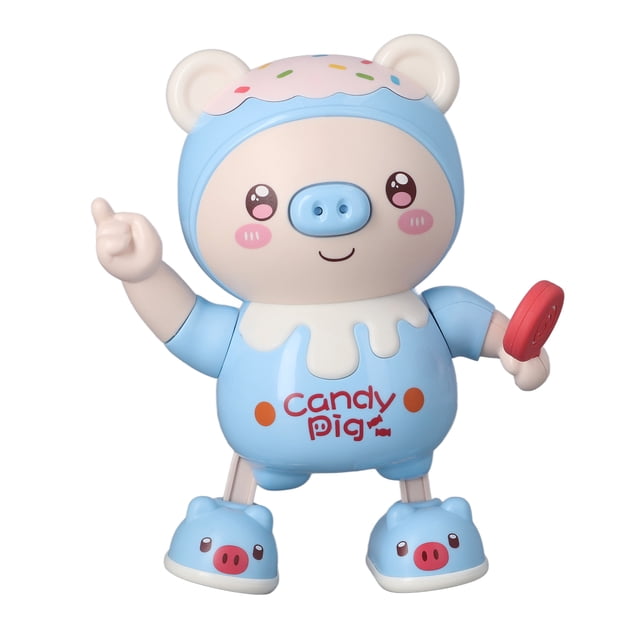 Dancing Pig Music Toy, Entertainment Electronic Dancing Pig Toy Cool Light Safe Play Rounded Corner For Outdoor Blue,Pink
