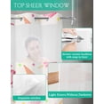 thumbnail image 4 of No Hook Shower Curtain with Snap in Liner, Summer Pink Ice Cream Beige Texture Hotel Shower Curtains for Bathroom, Washable Shower Curtain Liner Set with Mesh Top Window, 48"x72", 4 of 6