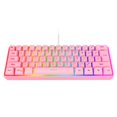 thumbnail image 1 of Snpurdiri 60% Teclado Para Juegos Con Cable Rgb Retroiluminado Ultracompacto Impermeable Mini Teclado De 61 Teclas Para Pc/Mac Gamer Mecanógrafo Viajes Fácil De Llevar En Viajes De Negocios (Rosa), 1 of 5