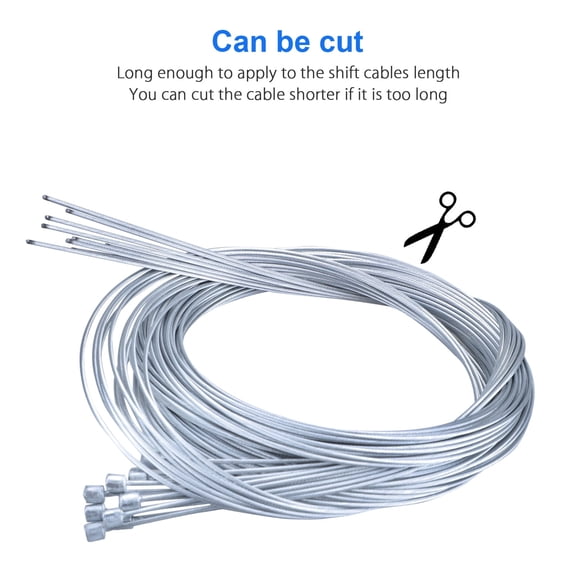 10pcs Bicycle Derailleur Shifter Cables,6.6 ft Professional Bicycle Brake Line Set