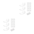 thumbnail image 4 of Speravity 3 unids/set de almacenamiento más ordenado con estante de pared fácil instalación y duradero multifuncional transparente claro 2Conjunto, 4 of 6