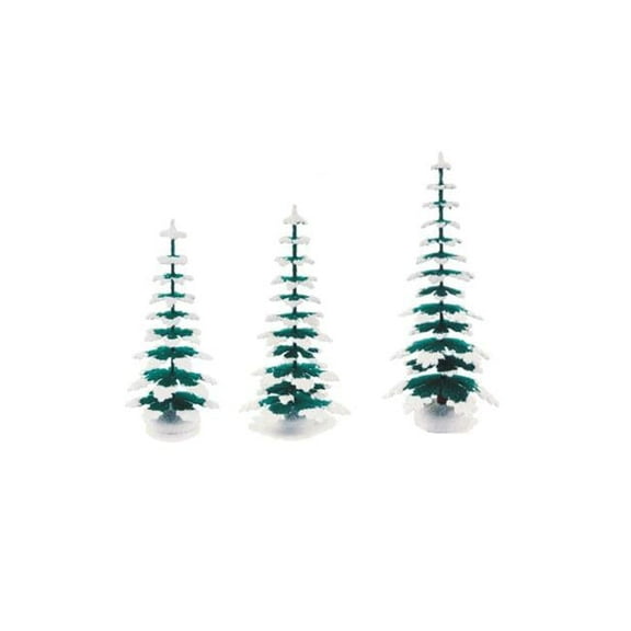 13.5, 15 & 20 cm Dregeno Winter Trees, Assortment - Medium - Set of 3