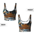 thumbnail image 5 of Picia Realistic Cute Sea Turtle Sports Bra for Women,Padded Strappy Sports Bras Medium Support Yoga Bra with Removable Cups,Running Yoga Bra-Small, 5 of 9