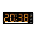 thumbnail image 1 of Reloj digital con dos alarmas, ideal como regalo para el escritorio, como fondo de mesa o para la sala de estar. Número naranja, 1 of 9