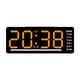thumbnail image 1 of Reloj digital con temperatura, pantalla grande, fácil de leer, reloj de escritorio, reloj de pared Número naranja, 1 of 9