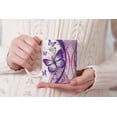 thumbnail image 7 of WIRESTER 11 Oz Ceramic Tea Cup Coffee Mug With Handgrip for Gifts, 2 Tone Purple Butterfly, 7 of 7
