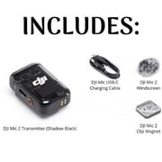 DJI MIC 2 Wireless Microphone Transmitter (1 TX), Shadow Black