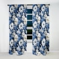 thumbnail image 5 of Designart "Blooming Blue And White Florals IV" Botanical Traditional Curtain, Floral Single Panel, 5 of 6