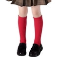 thumbnail image 2 of StSilkitty Girl's Knee High Socks Ruffle Solid Color Breathable Dress Socks Lightweight Soft School Uniform Socks, 2 of 5
