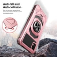 thumbnail image 6 of Compatible for Cricket Vision Plus Case w/Tempered Glass Screen Protector [Military Grade] Ring Car Mount Kickstand Shockproof Hard Phone Case - Pink, 6 of 7