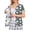 Gray, variant on Women’s Pastel Floral Recovery Shirt, Front Open Hook and Loop Short Sleeve Top with Drain Pocket for Post-Surgery Care Blue XL