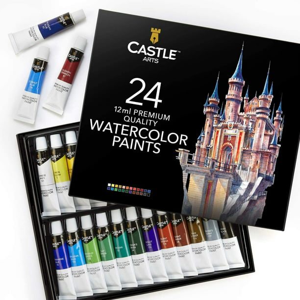 Castle Art Supplies 24 Watercolors Paint 12Ml Tube Set, Assorted Colors (24 Pack) - Walmart.com
