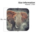 thumbnail image 3 of Balery 4 Pcs Elephant In Smokeleather Coasters Set, Drink Table Cup Coasters For Living Room Kitchen Coffee Decor, 3 of 9