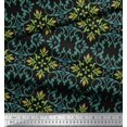 thumbnail image 3 of Soimoi Black Cotton Duck Fabric Moroccan Damask Decor Fabric Printed Yard 42 Inch Wide, 3 of 3