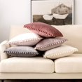thumbnail image 3 of Pcs Of 2 Velvet Throw Pillow Covers Pompom Decorative, 3 of 5