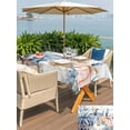 thumbnail image 4 of Outdoor Tablecloth with Umbrella Hole and Zipper, Thanksgiving Coastal Rectangle Table Cloth 60x84 Inch Waterproof Tablecloth, Autumn Pumpkin Coral Blue Starfish Picnic Table Cover for Patio Camping, 4 of 7