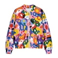 thumbnail image 4 of DISNIMO Abstract Art Printed Jackets for Women Zip Up Sweatshirts Long Sleeve Outwear Fall Winter Sweatshirts, 3XL, 4 of 7