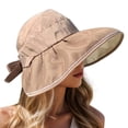 thumbnail image 3 of XINPING Women's Mesh Bow Sun Bucket Hat, Breathable UV Protection Wide Brim Beach Vacation Hat with Bow Detail for Summer Travel and Casual Wear, 3 of 5