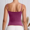 thumbnail image 5 of KHONTS Women's Basic Double Lined Scoop Neck Tanks Tops Adjustable Strap Cami Tank Summer Sleeveless Tops Purple S, 5 of 6