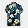 thumbnail image 5 of Mens Hawaiian Shirt Short Sleeve Button Down Shirts Tropical Floral Summer Beach Shirts,S-3XL, 5 of 7