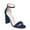 Navy Blue, variant on Women Casual Chunky Heels Sandals Open Toe Ankle Strap Block Heels Prom Party Shoes Red Size 9.5