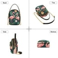 thumbnail image 3 of FORMRS Crossbody Bag for Women Quilted Travel Shoulder Cell Phone Purse with Chain Strap Handbag, Flamingo Leaves Pattern, 3 of 7